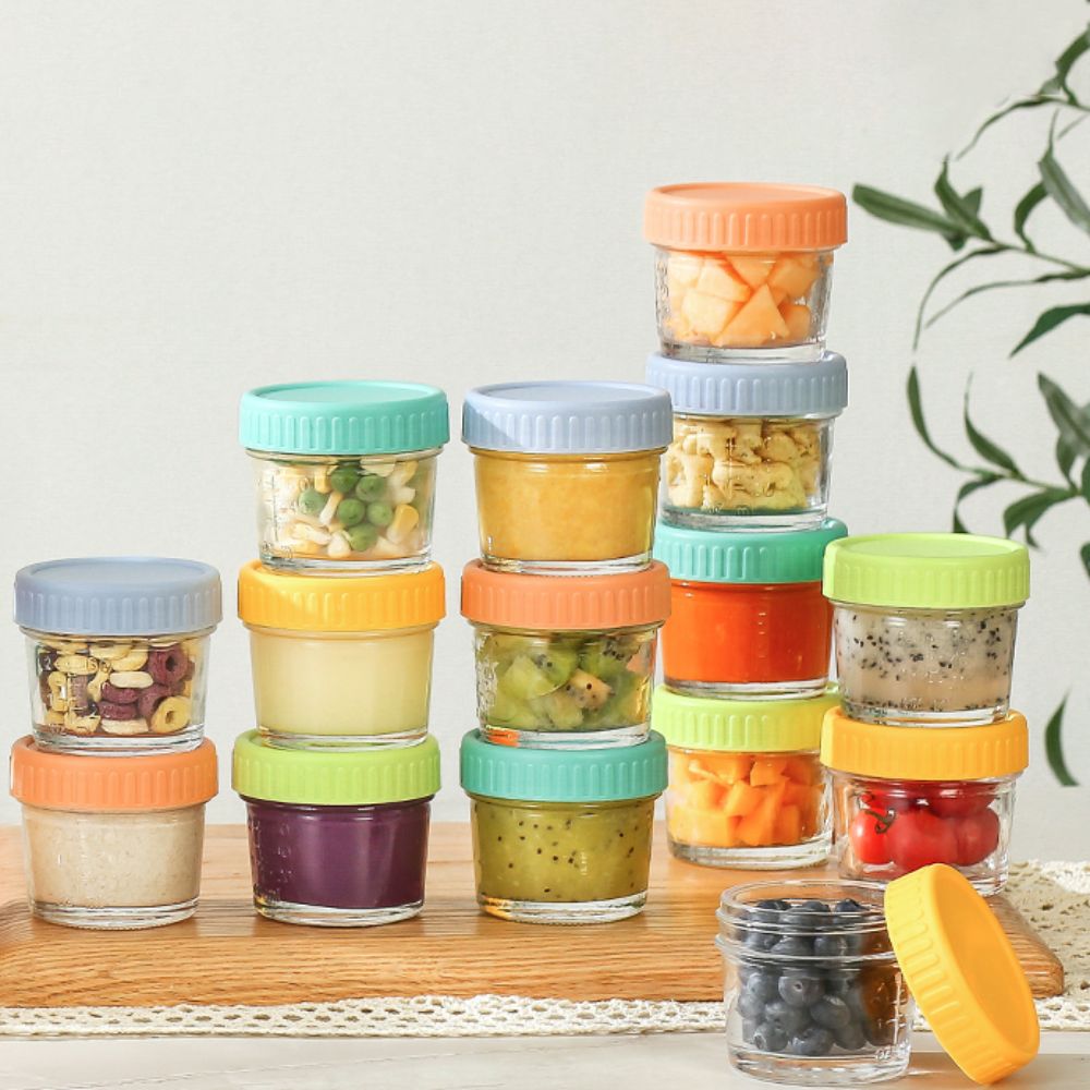 Baby Food Jars - 6 szt. Szklanych pojemników na pokarm