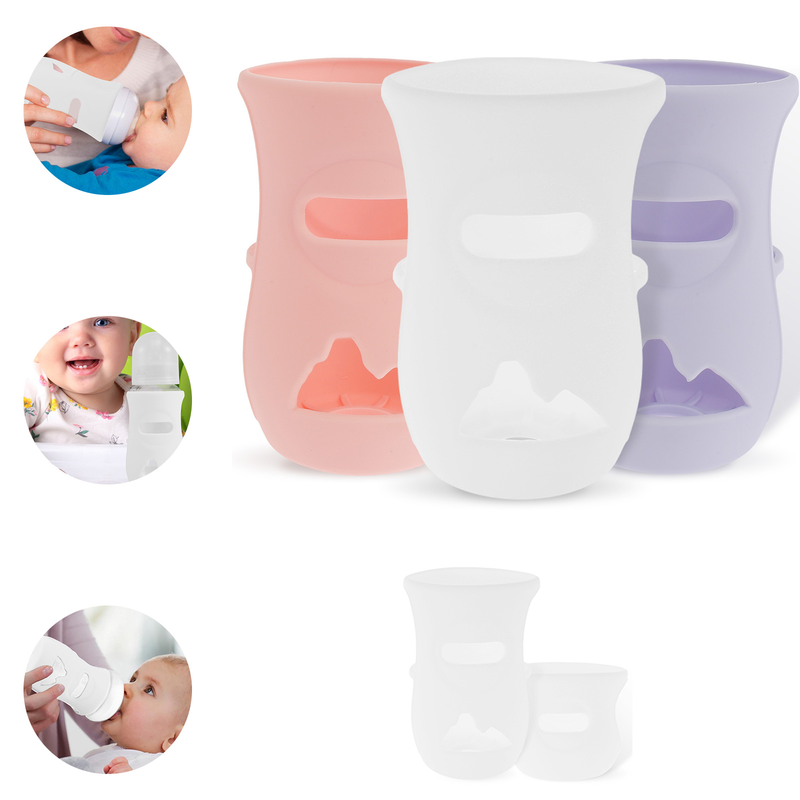 Baby Food Jars - Silikonowe rękawy Silikonowy pokrowiec na butelkę