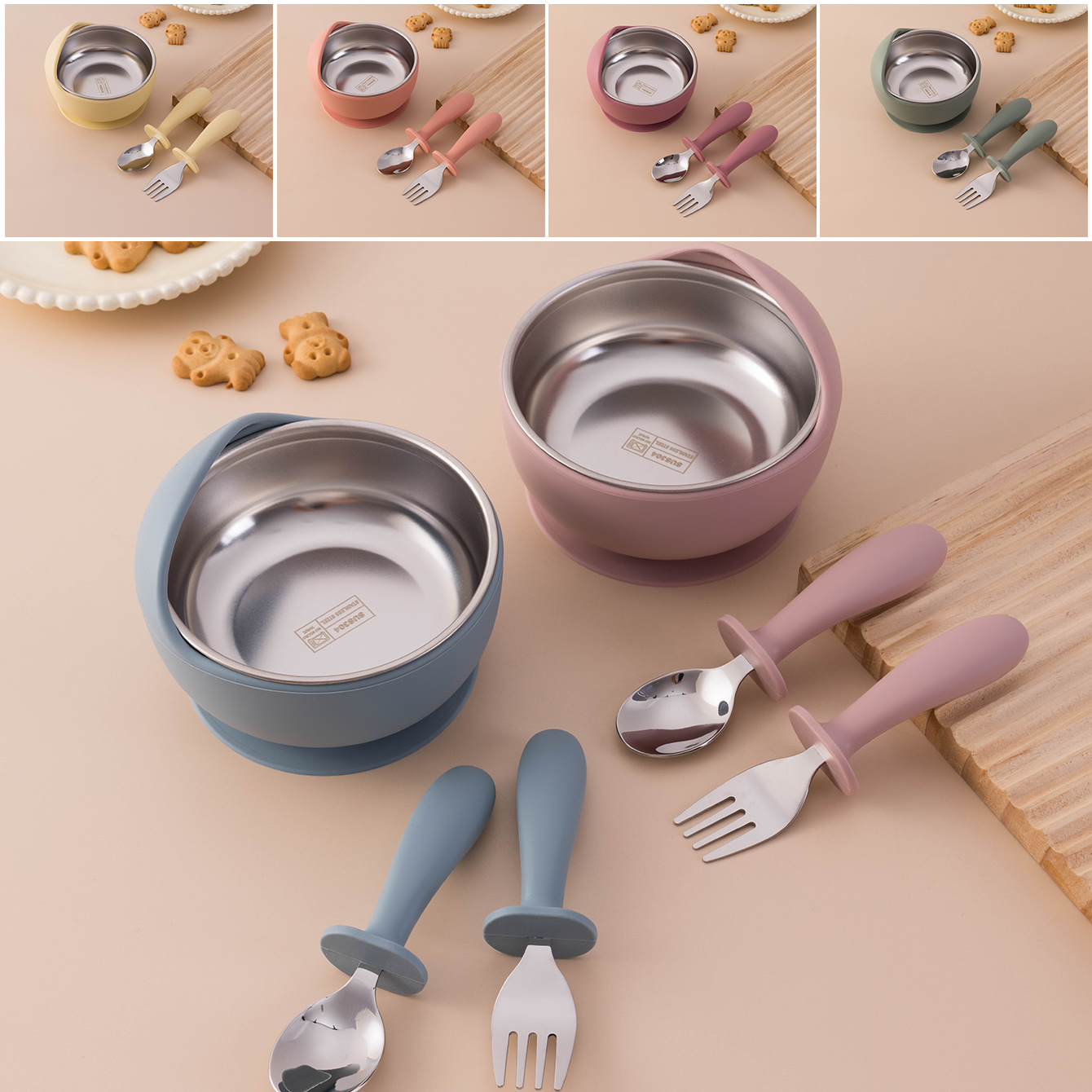 Self Feed Spoon - Zestaw do karmienia dla dzieci Color