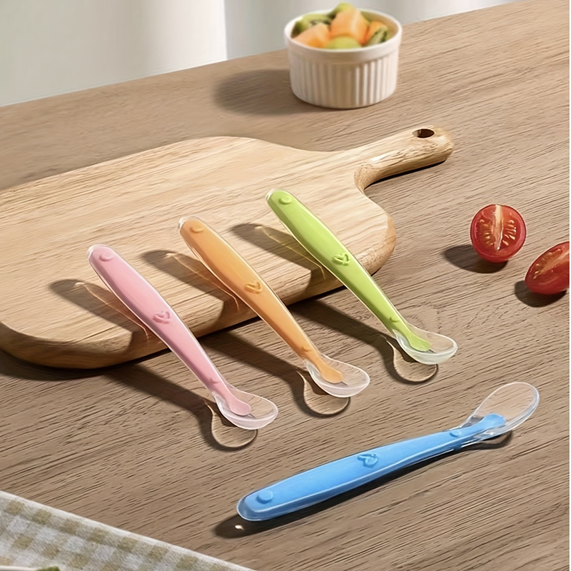 Self Feed Spoon - 1/2 szt. Miękka silikonowa łyżeczka dla