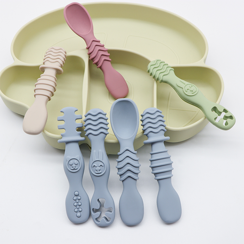 Baby Food For 7 Month Old - 4 sztuki silikonowych łyżeczek do jedzenia