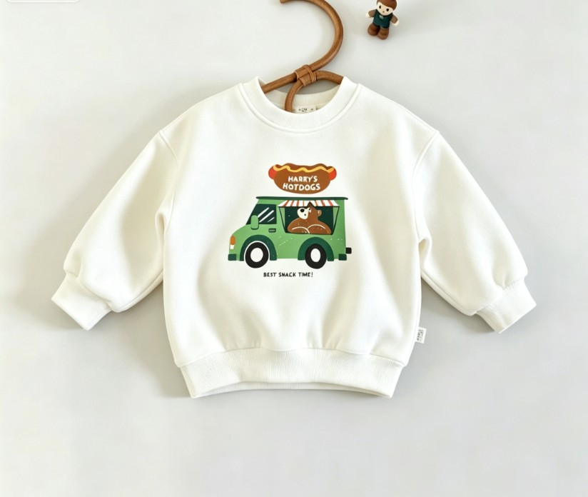 Dziecięca bluza z okrągłym dek – Baby Food Apple recenzja i cena