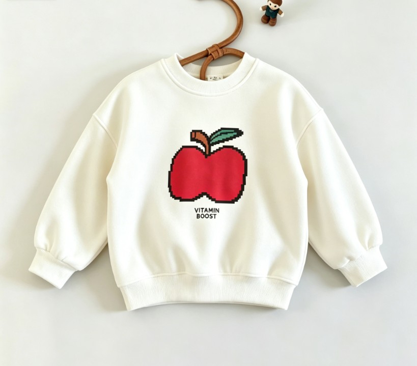 Dziecięca bluza z okrągłym dek – Baby Food Apple recenzja i cena